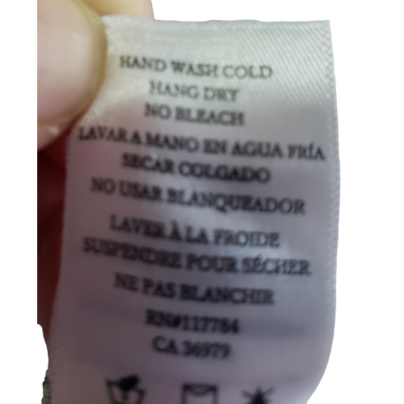 Rails Women's Heather Gray Tie Rayon Blend Knit Top V Neck Size XS Coastal - Picture 7 of 7